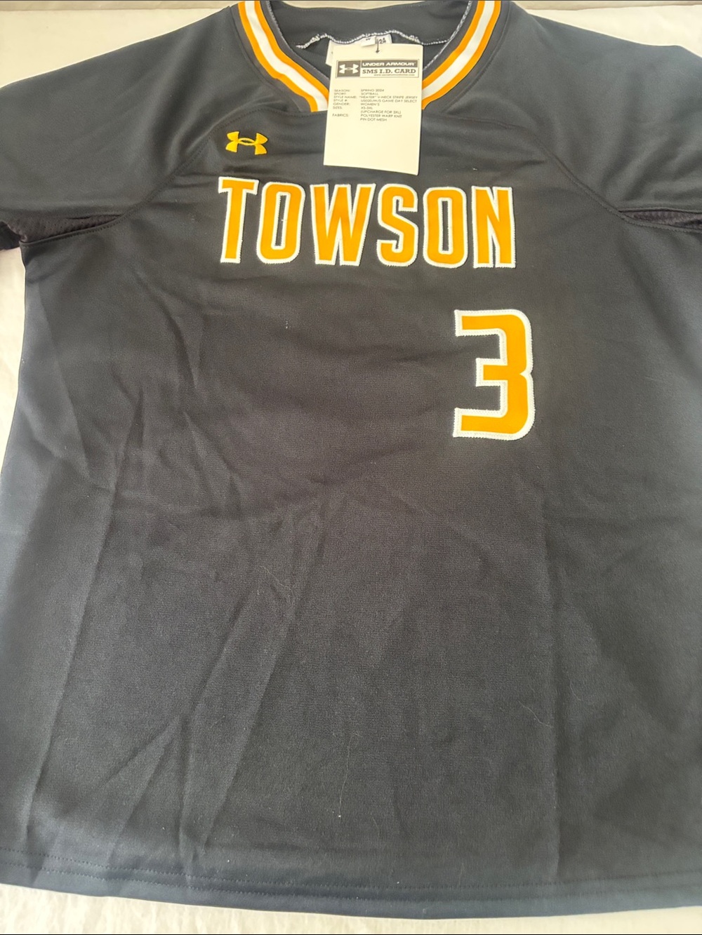 Under Armour Woman’s Towson Black and Gold Athletic Jersey #3